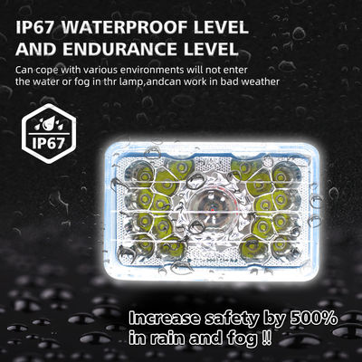 YAYE 6 Inch High Thermal Conductivity Aluminum CG125 LED Headlight with 1 Year Warranty and Red DRL