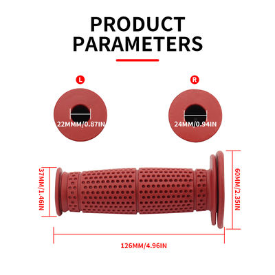 Retro Classic Motorcycle Handle Grips New Rubber Handlebar 22mm for Cafe Racer Vintage Bike Universal Fitment Cafe Racer Vintage