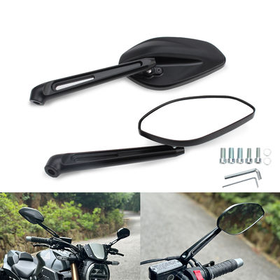 Wide Angle Mirror Large Mirror Motorcycle Rearview Mirror 10mm/8mm Hollow-Out Design Motorcycle Universal Accessories
