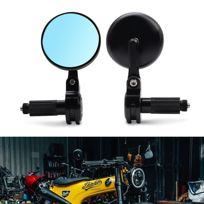 Blue Large Circular Handle Mirror 22MM Motorcycle Rearview Mirror Motorcycle Universal Accessories Motorcycle Modification Parts