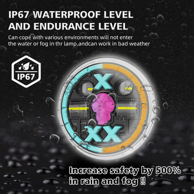 YAYE 5.75 Inch GN125 LED Accessory Red Skull Motorcycle High Low Beam DRL Headlight with Optical Lens