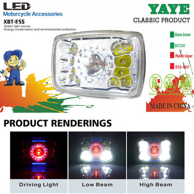 YAYE Classic Product CD70 CG125 Built in Semi-assembly 18 Lamp Red Angel Eye DRL Motorcycle LED Accessory Headlight