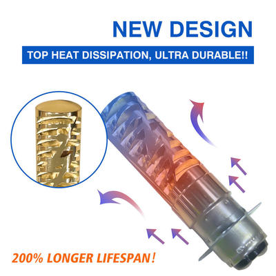 YAYE Motorcycle Led Bulb Red Blue White High Low Beam Flash P15D H6M Motorcycle Motorbike DC12V 8W 800LM