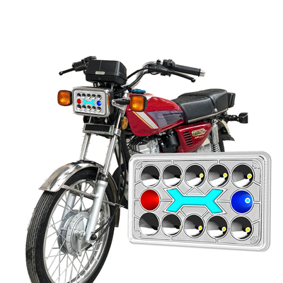 Reflektor LED CG125 DC12V Biały Światło Drogowe/Mijania z Czerwonym/Niebieskim DRL